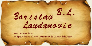 Borislav Laudanović vizit kartica